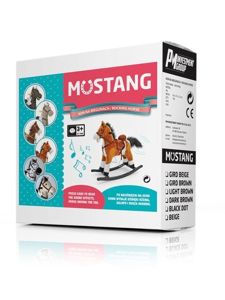 Hojdací koník s melódiou Milly Mally Mustang svetlo hnedý 2