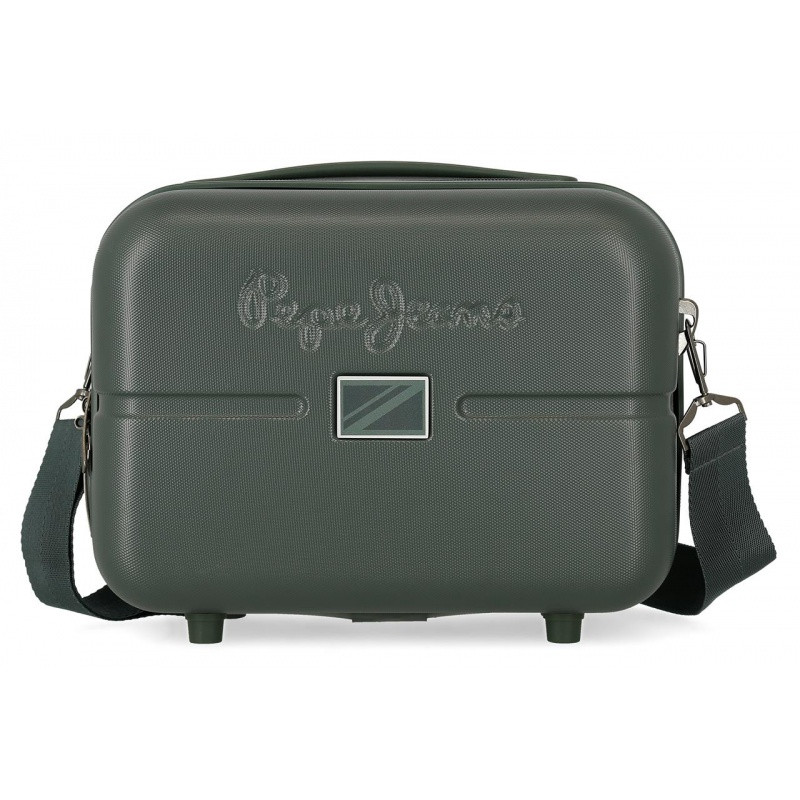 ABS Cestovný kozmetický kufrík PEPE JEANS ACCENT Verde, 21x29x15cm, 9L, 7693933