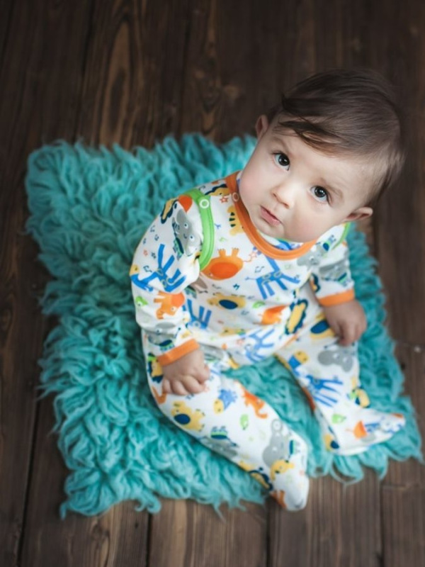 Dojčenský kabátik Bobas Fashion Zoo oranžový 74 (6-9m) 1