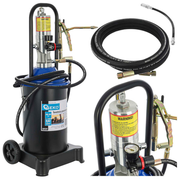 Maznica pneumatická, objem 12 litrov, 300-400 MPa, tlak 4-8 barov, výdaj 0,82 l/min, GEKO