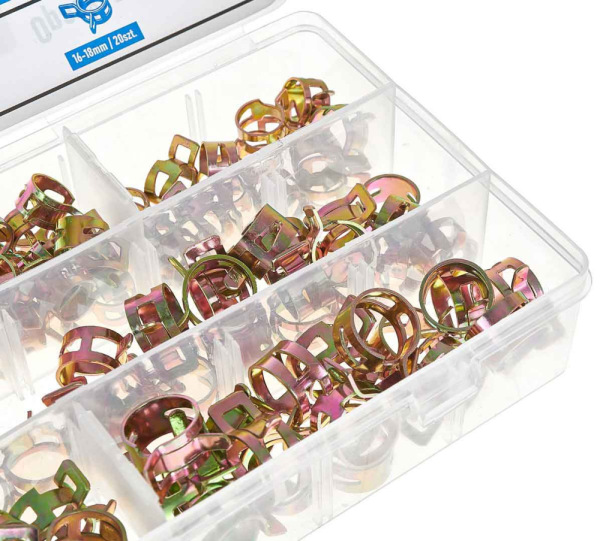 Sada pružných svoriek 8-18 mm, 135-dielna, GEKO 4