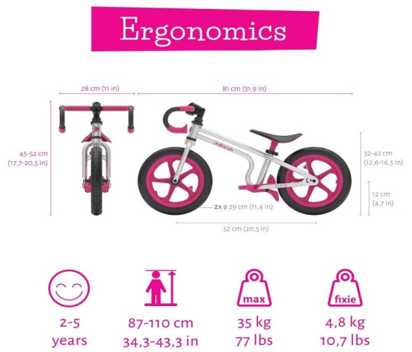 Fixie Pink odrážadlo 2