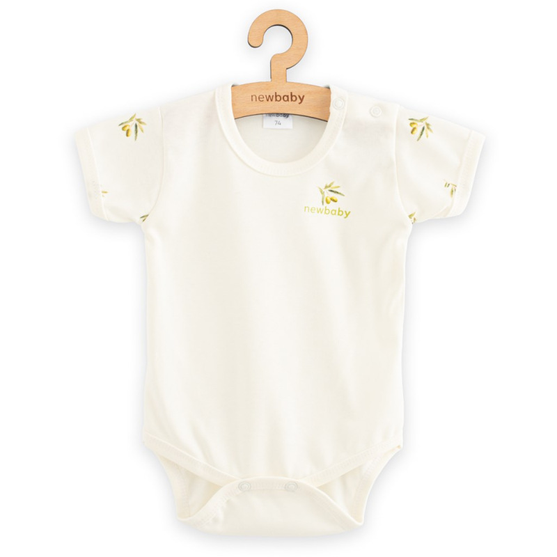 Dojčenské body s krátkym rukávom z organickej bavlny New Baby Olivy 74 (6-9m) 1