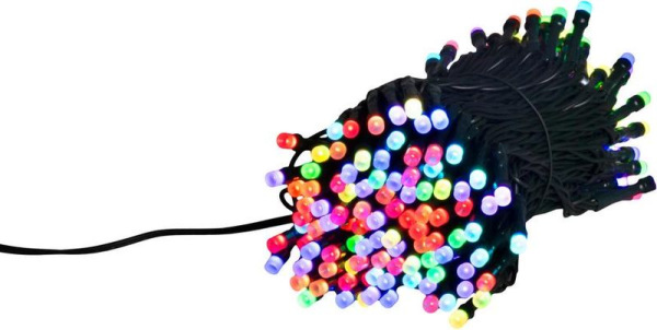 Reťaz MagicHome Vianoce, s ovládačom, 200xLED, mix farieb, 17 m, IP44