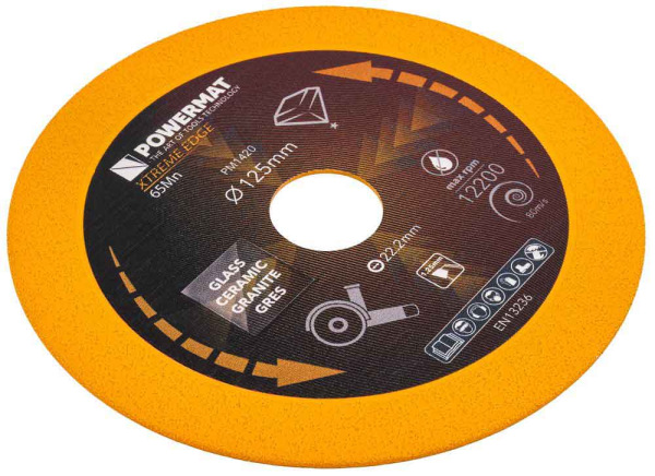 Diamantový kotúč 125 mm na sklo, POWERMAT 3
