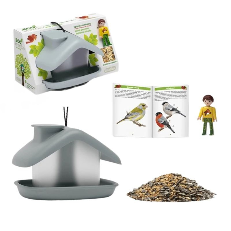 Ekologické krmítko s Igráčkom a atlasom vtákov