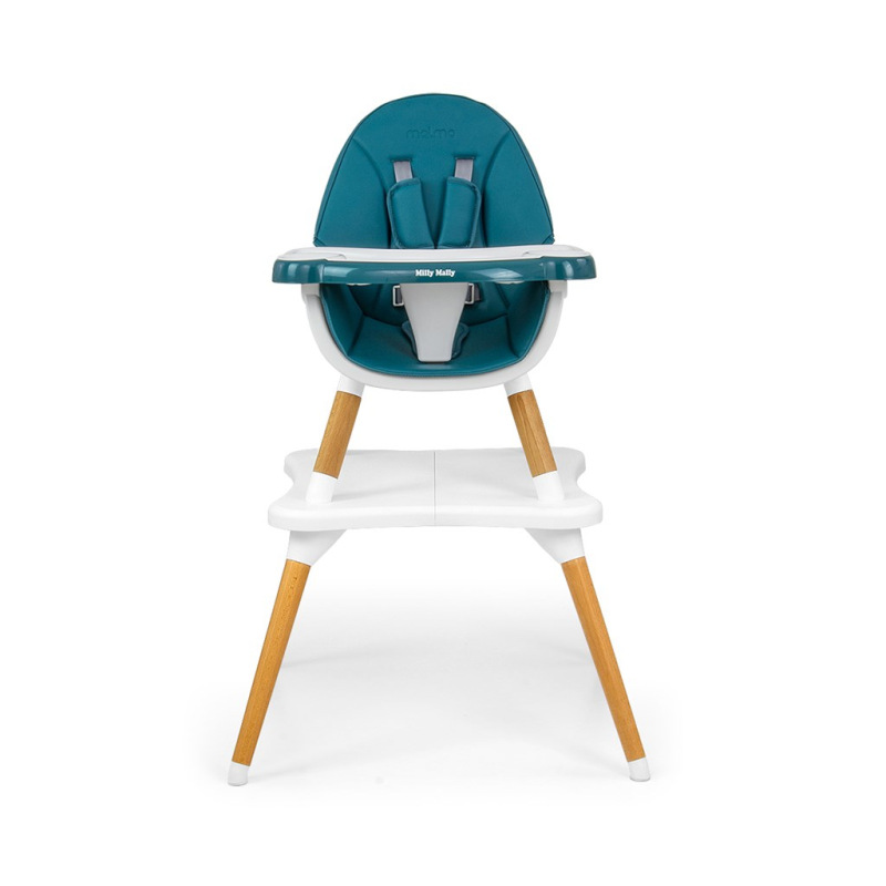 Jedálenská stolička Milly Mally 2v1 Malmo dark green 1