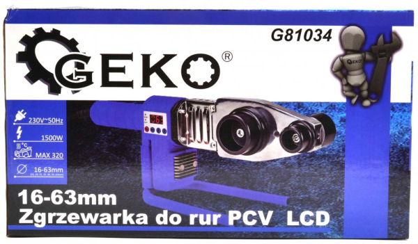 Polyfúzna zváračka s príslušenstvom a s nadstavcami 16 - 63 mm, LCD displej, GEKO 2