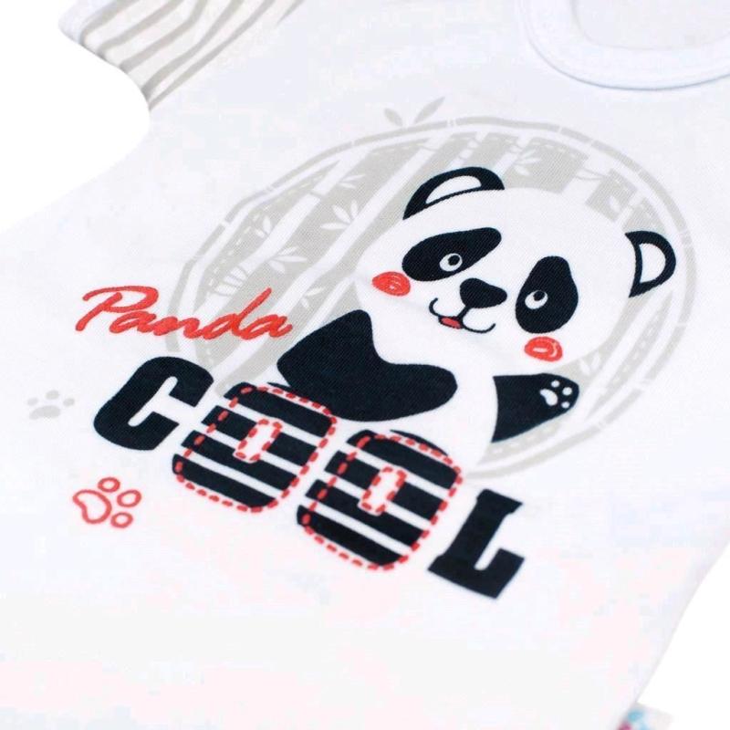 Dojčenské body s krátkym rukávom New Baby Panda 86 (12-18m)