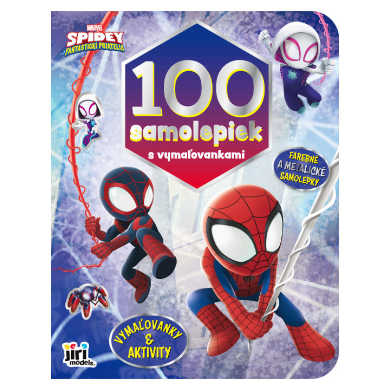 100 samolepiek s vymaľovávankami Spidey
