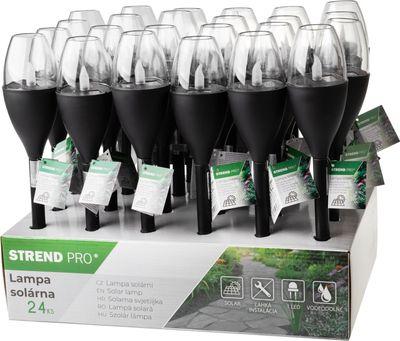 Lampa Strend Pro Garden, plast, efekt plameňa, solárna, 6,5x40 cm, 1x LED, Sellbox 24 ks