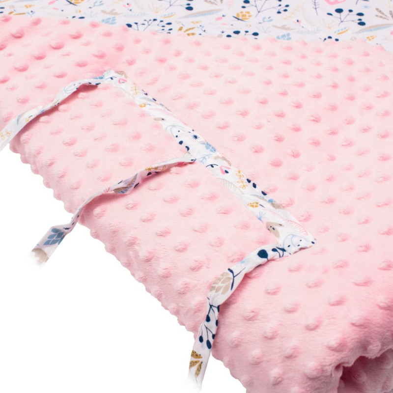 Luxusná šnurovacia Zavinovačka z Minky New Baby Jarabina 75x75 cm 3