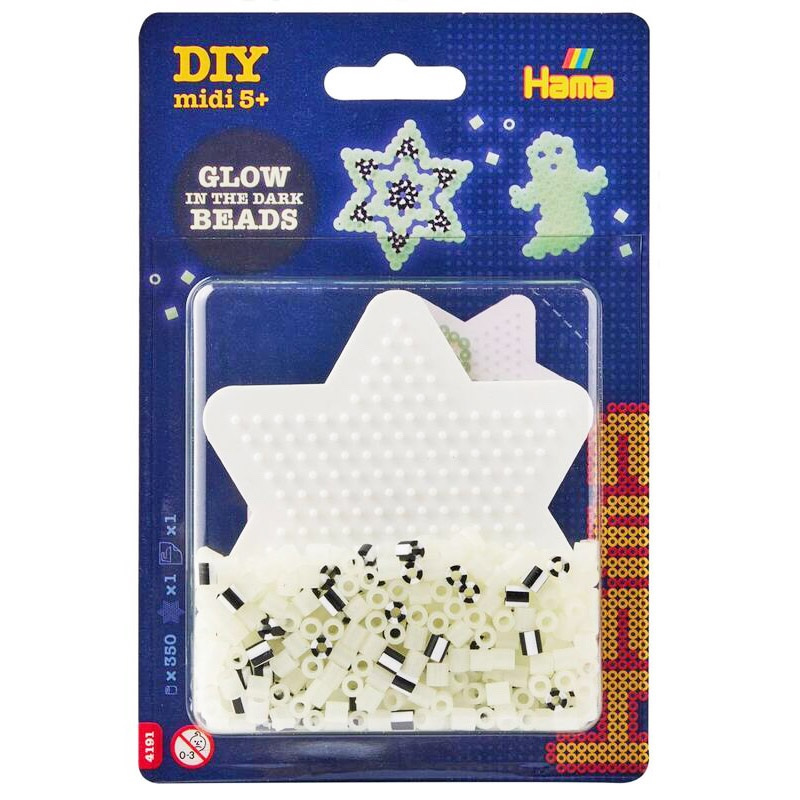 Korálkový set Hviezda, svietiaci v tme 350 ks MIDI