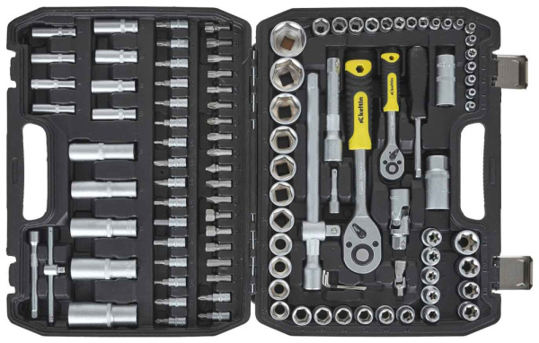 Gola sada 1/4" a 1/2", 108-dielna v plastovom kufri, KELTIN 10