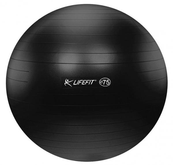 Gymnastická lopta LIFEFIT ANTI-BURST 75 cm, čierna