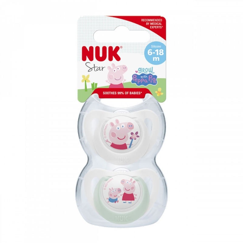 Cumlík NUK Star Peppa Pig 6-18m 2 ks 6-18 m 1