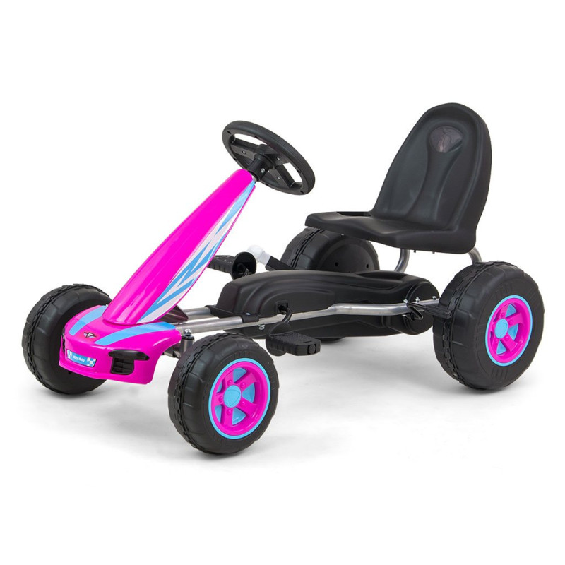 Detská šliapacia motokára Go-kart Milly Mally Viper ružová(poškodený obal)