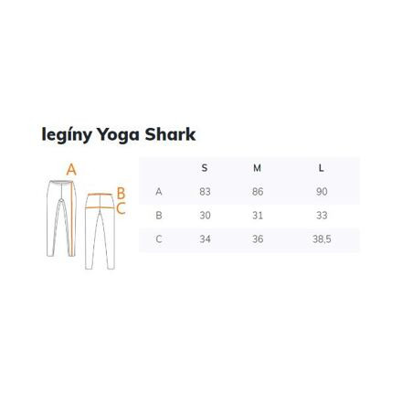 Yoga Shark fitness legíny modrá 3