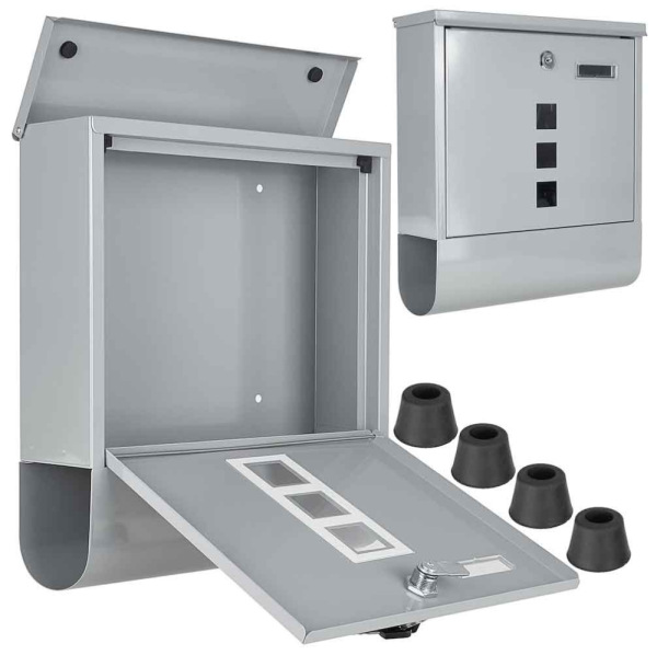 Poštová schránka 34 x 30 x 10 cm, sivá, GEKO 1