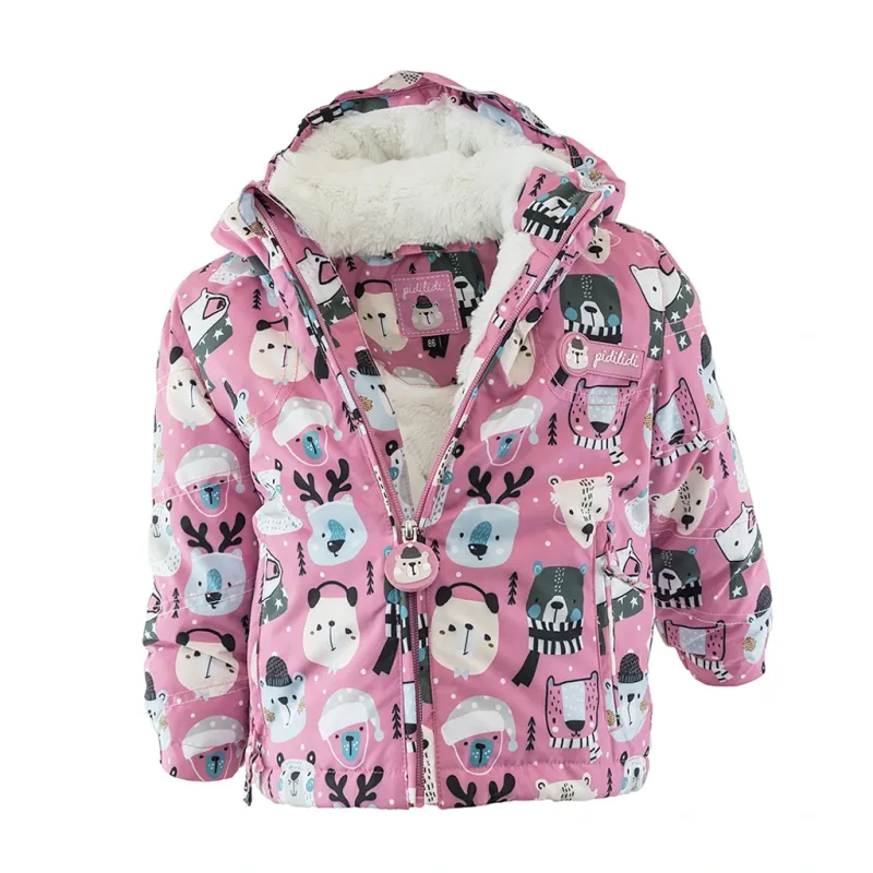 zimná dievčenská bunda s kožušinou, Pidilidi, PD1130, dievča