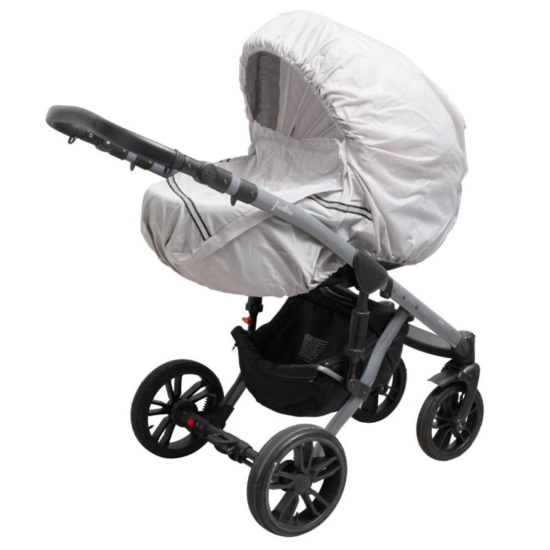 Pláštenka na kočík s reflexným prvkom New Baby Basic sivá