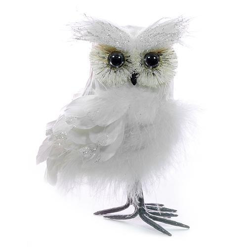 Sova MagicHome F9483, biela, 14 cm, páperová