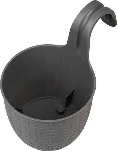 Závesný kvetináč Strend Pro, PP, 26x18x24,5 cm, farba sivá 1
