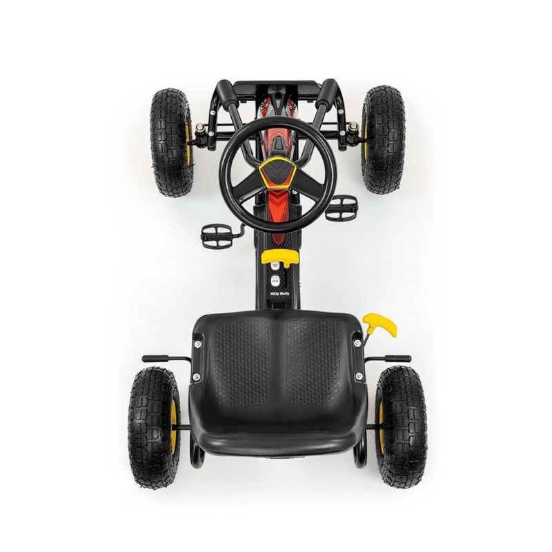 Detská šliapacia motokára Go-kart Milly Mally Thor čierna 3