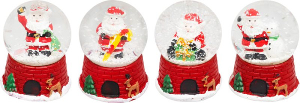 Snežítko Santa a snehuliak, 5,5x5,5x8 cm, Sellbox 12ks 1