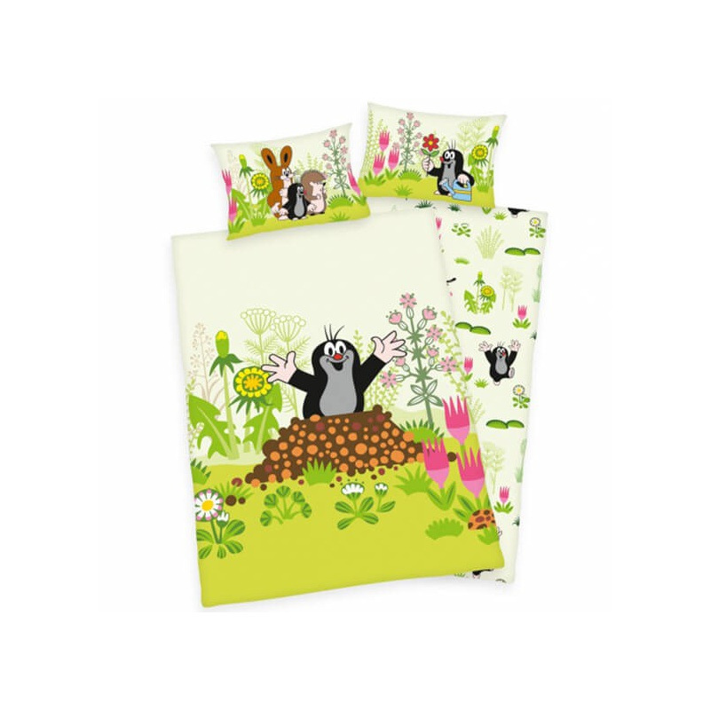 Detské bavlnené obliečky do postieľky Herding "Krtko", 100/135+40/60