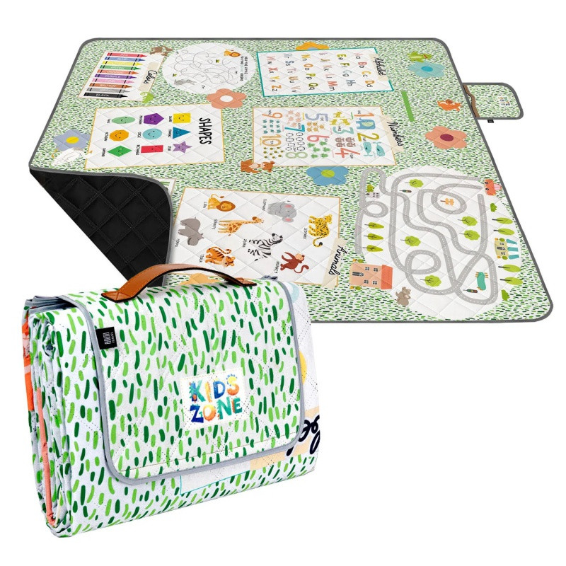Veľká pikniková deka Perletti Travel – Montessori hry, 200x200cm, 13153