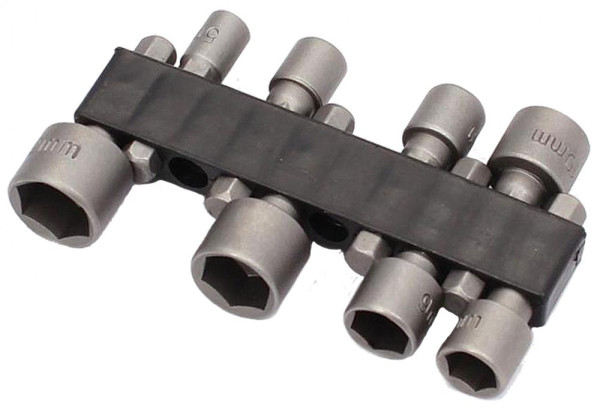 Sada nástrčných hlavíc na držiaku bez magnetu, 8-dielna, 5,6,7,8,9,10,11,12 mm, XL-TOOLS