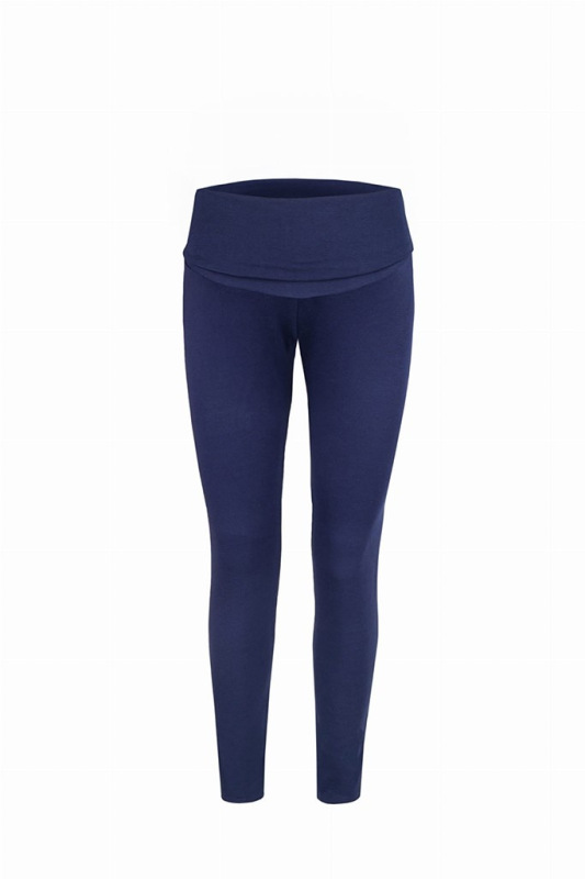 Tehotenské legíny s vysokým pásom milk & love modrá S 3