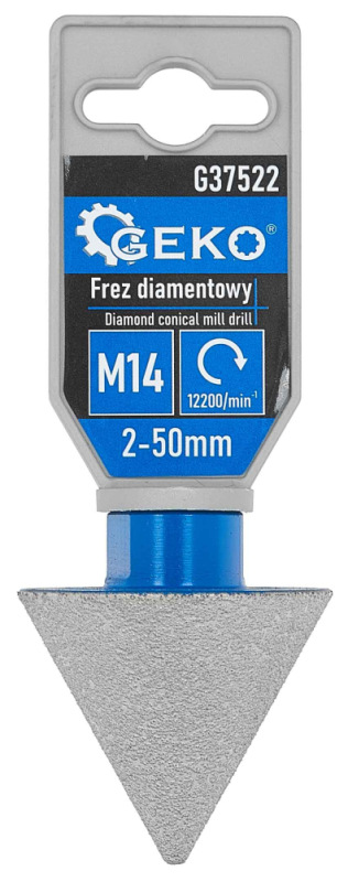 Brúsny diamantový kužeľový kotúč 2-50 mm, upnutie závit M14, GEKO 2