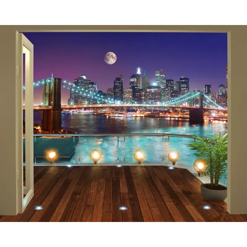 WALLTASTIC  Fototapeta 243 x 304cm BROOKLYN Bridge, 43626 1