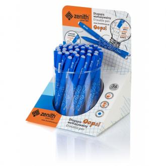 ASTRA ZENITH OOPS! Gumovateľné pero 0,6mm, modré, dve gumy, 201319001