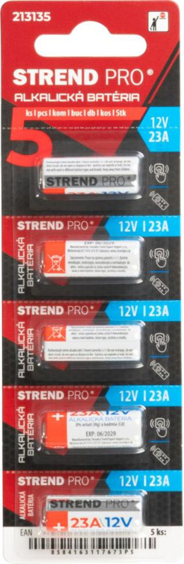 Batéria Strend Pro, alkalická, 23A, 12V, blister 5 ks
