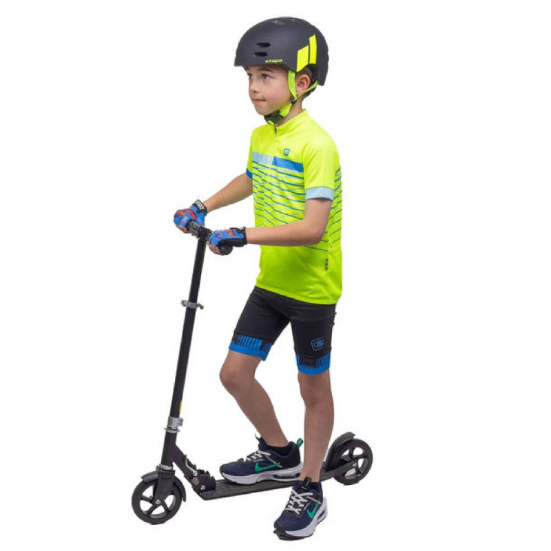 Buddy detská cyklistická prilba čierna-žltá 4