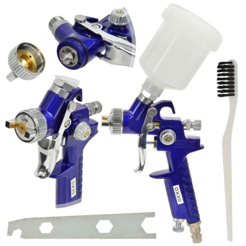 Striekacia pištoľ HVLP MINI s hornou nádobkou 125 ml, tryska - 0.8mm, závit M14x1, GEKO 2