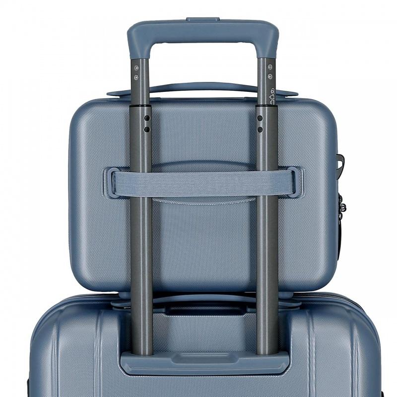 MOVOM Wood Steel Blue, Cestovný kozmetický príručný kufrík, 21x29x15cm, 9L, 5313963