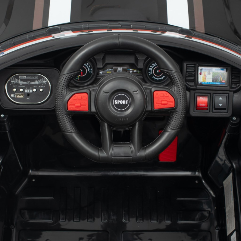 Detské elektrické autíčko Baby Mix Police 4x4 čierne (Poškodený obal) 3