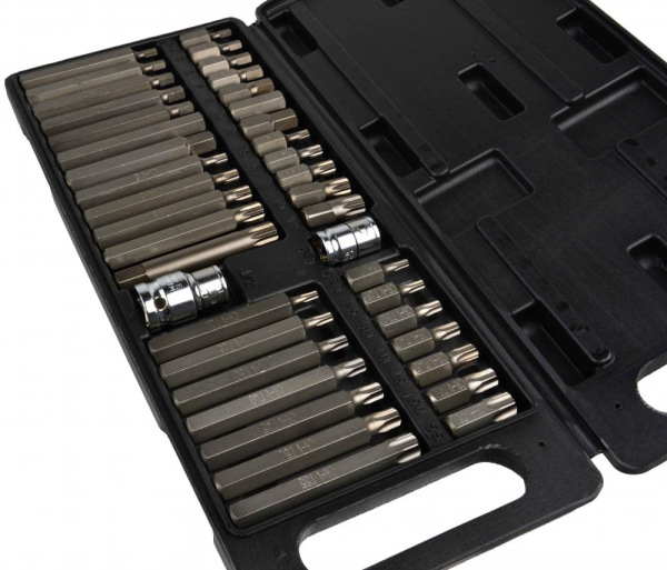Sada bitov 10 mm, 41-dielna, 6HRAN, TORX, XZN, plastový obal, GEKO 2