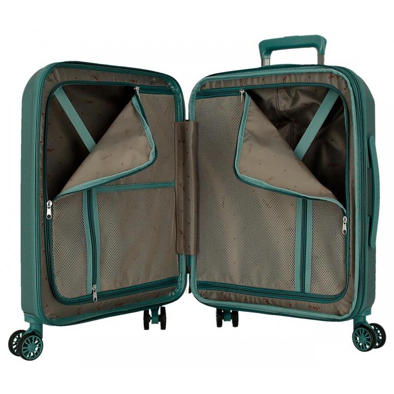 JOUMMA BAGS EL POTRO Vera Green, ABS Cestovný kufor 55x40x20cm, 37L, 5338623 (small exp.)