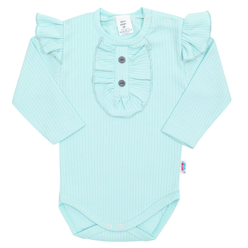 Dojčenské body New Baby Stripes ľadovo modré 80 (9-12m)