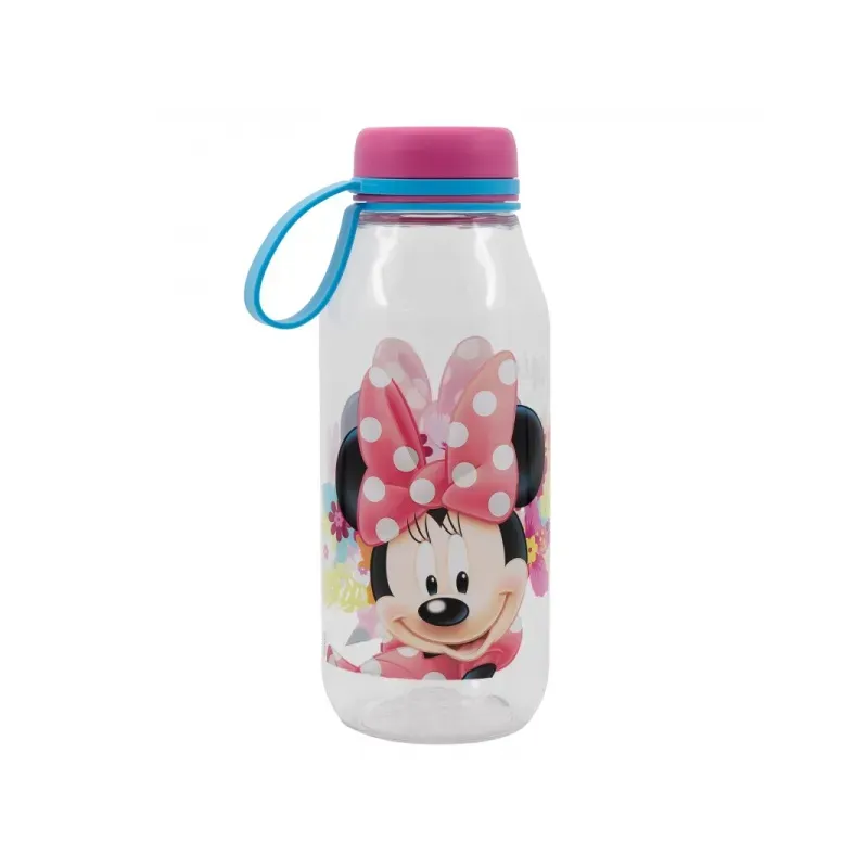 Plastová fľaša so silikónovým pútkom MINNIE MOUSE, 460ml, 15536