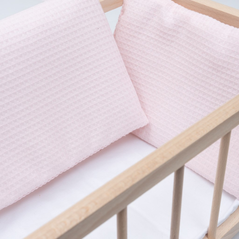 Drevená postieľka-kolíska pre bábiky s obliečkami Baby Mix 2