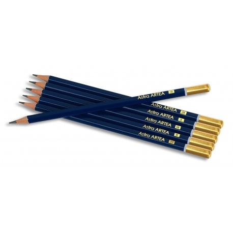 ASTRA ARTEA Umelecké skicovacie ceruzky v plechovej krabičke, sada 6ks, 3B - 2H, 206118001