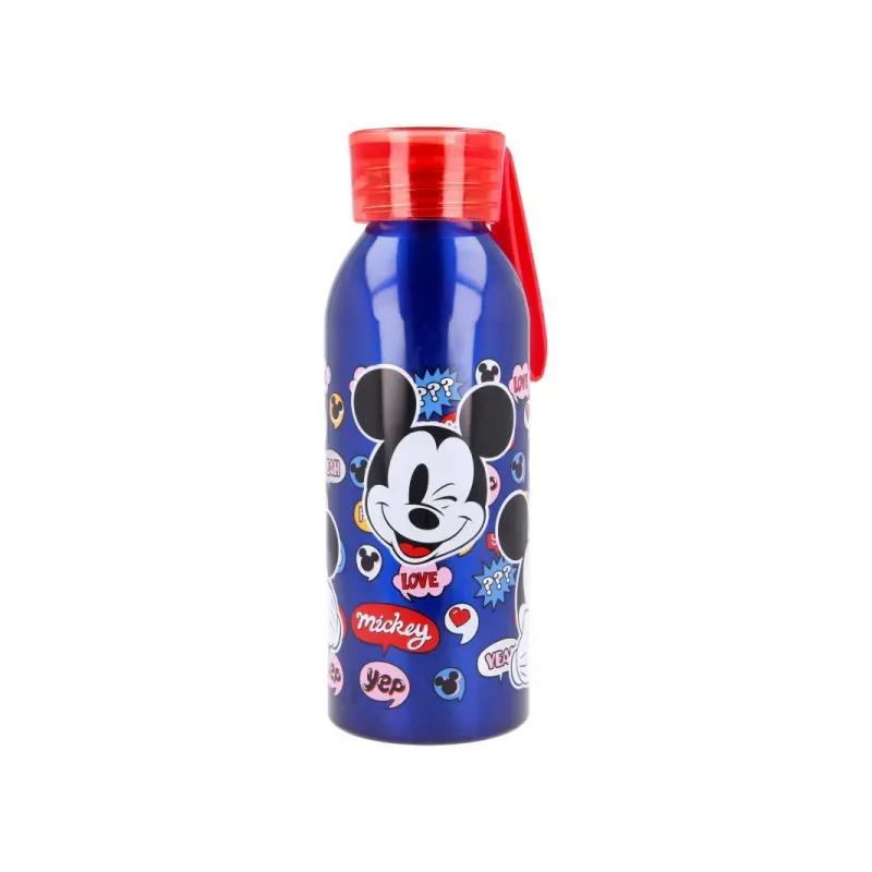 Hliníková fľaša so silikónovým pútkom MICKEY MOUSE, 510ml, 50124