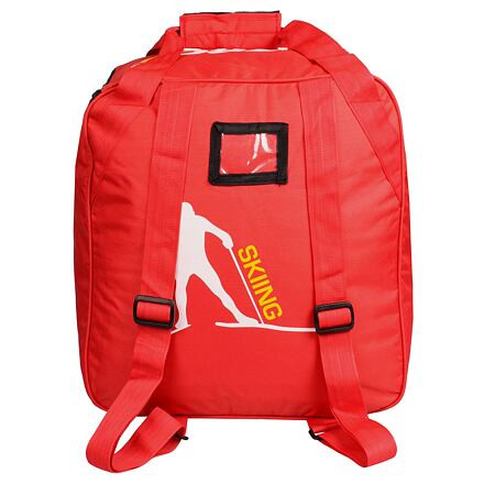 Ski Rucksack taška na helmu a lyžiarky červená 1