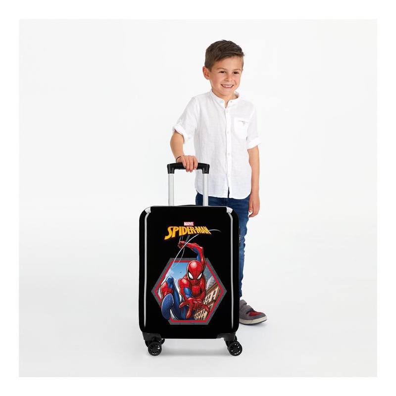 Luxusný ABS cestovný kufor SPIDERMAN Black, 55x38x20cm, 34L, 2411765 6